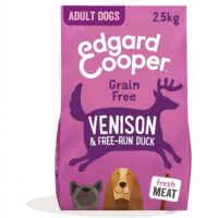 Edgard & Cooper Crocchette Cani Adulti 2,5Kg – Cervo e Anatra – Alimento Secco Naturale e Nutriente per Cani di Taglia Media e Grande