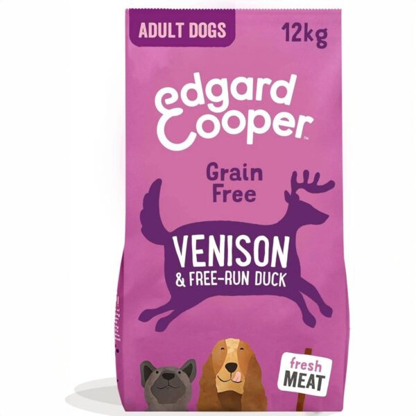 Edgard & Cooper Crocchette Cani Adulti 12Kg – Cervo e Anatra – Alimento Secco Naturale e Nutriente per Cani di Taglia Media e Grande - immagine 1