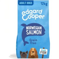 Edgard & Cooper Crocchette Cani Adulti 12Kg – Salmone Fresco – Alimento Secco Naturale Ricco di Omega 3 per Cani di Taglia Media e Grande