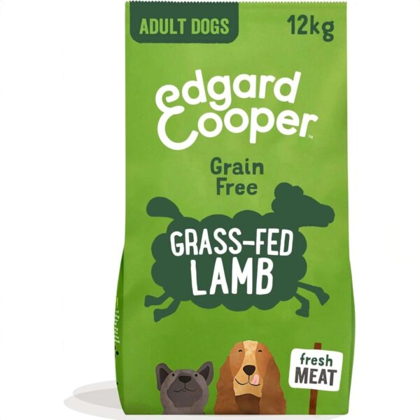 Edgard & Cooper Crocchette Cani Adulti 12Kg – Agnello Fresco – Alimento Naturale e Nutriente per Cani di Taglia Media e Grande - immagine 1