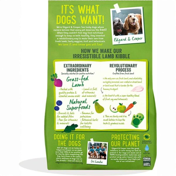 Edgard & Cooper Crocchette Cani Adulti 12Kg – Agnello Fresco – Alimento Naturale e Nutriente per Cani di Taglia Media e Grande - immagine 2