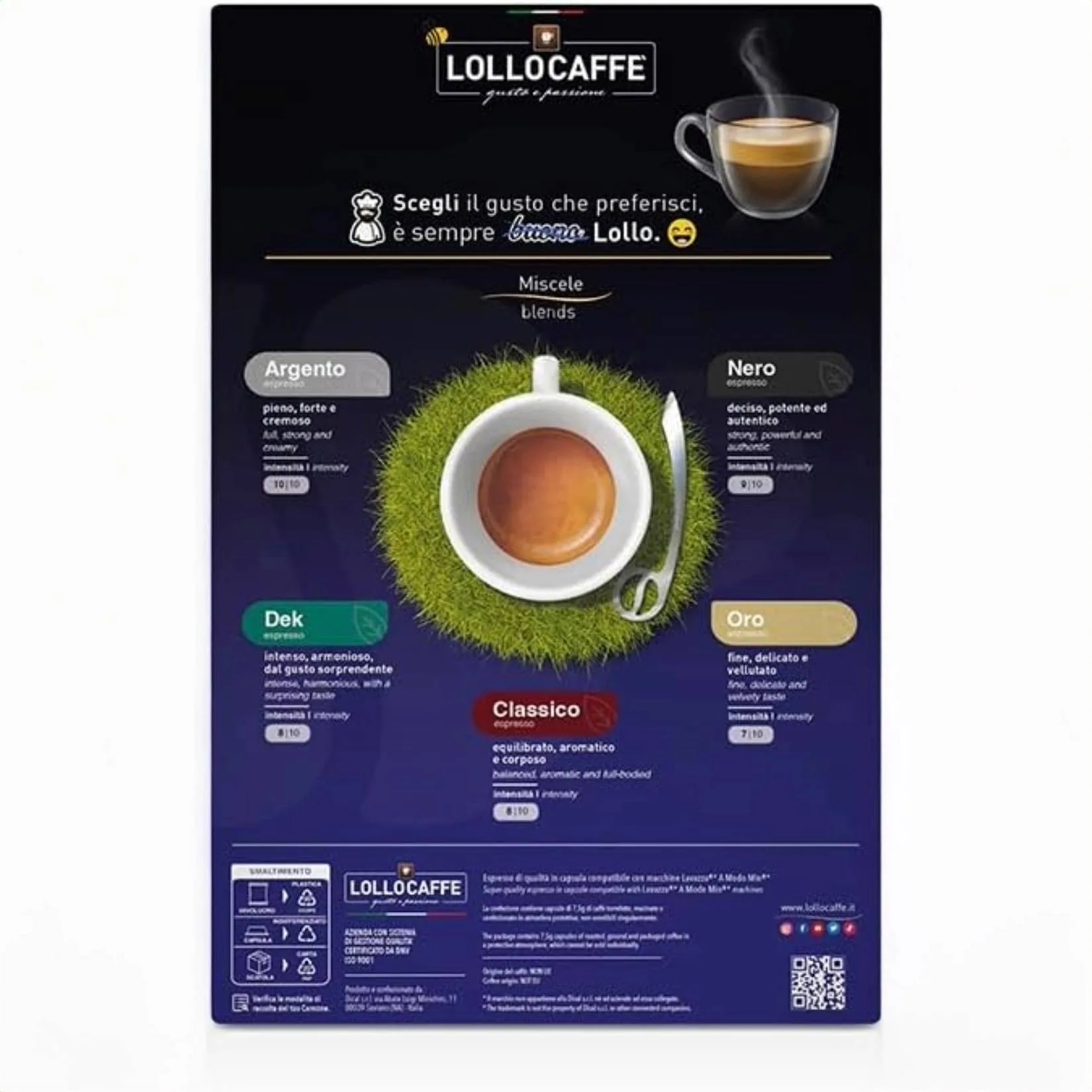 Capsule Caffè Lollo A Modo Mio Miscela Nera – Gusto Forte e Deciso – Compatibili Lavazza - immagine 6