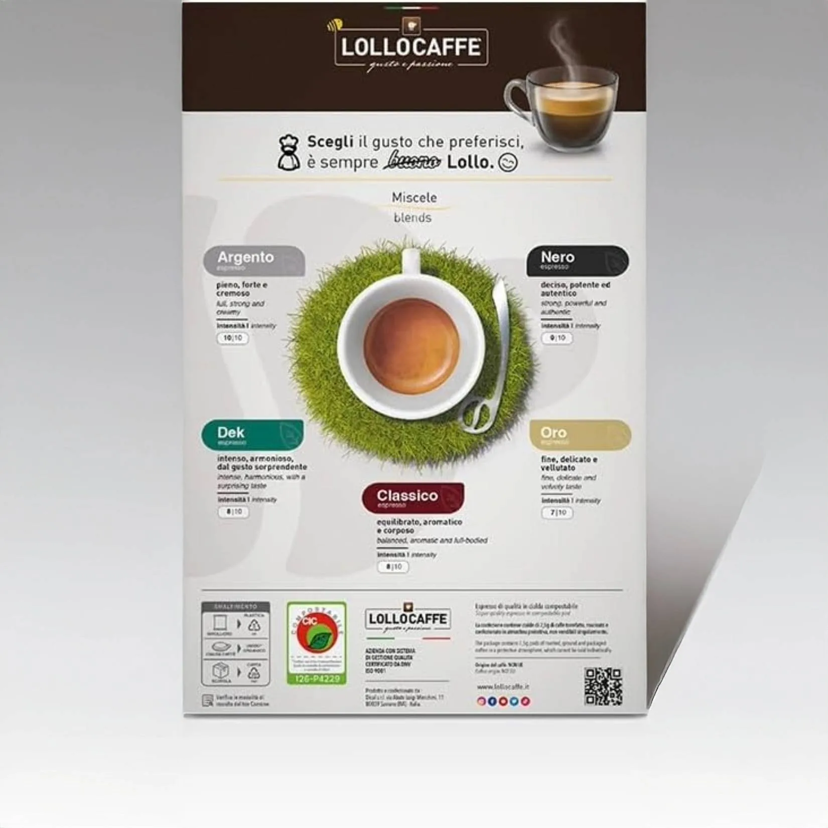 Caffè Lollo Miscela Nera – Cialde ESE 44mm Compatibili, Espresso Forte e Cremoso - immagine 6