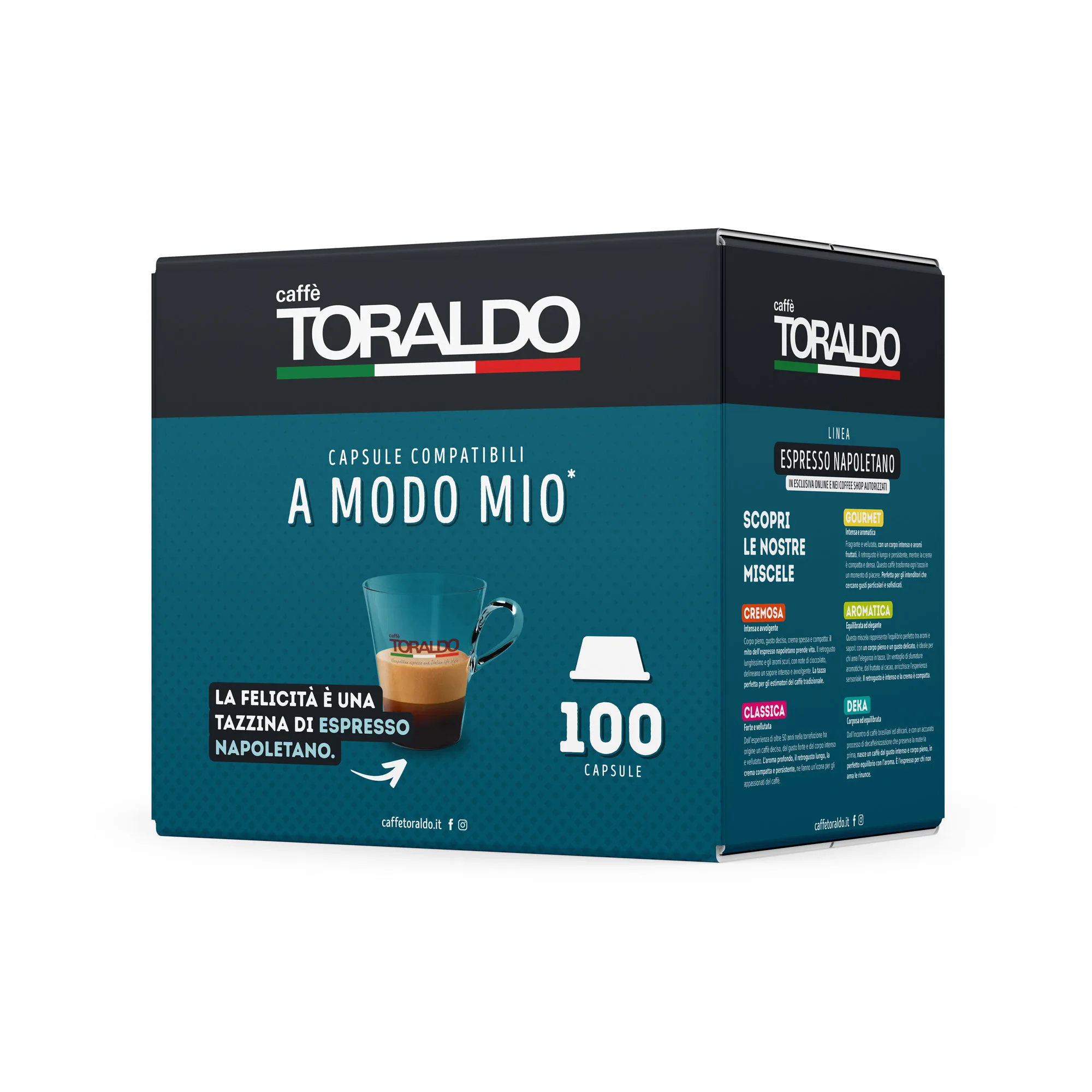 Caffè Toraldo Capsule Compatibili A Modo Mio – Miscela Gourmet dal Gusto Intenso e Raffinato - immagine 1
