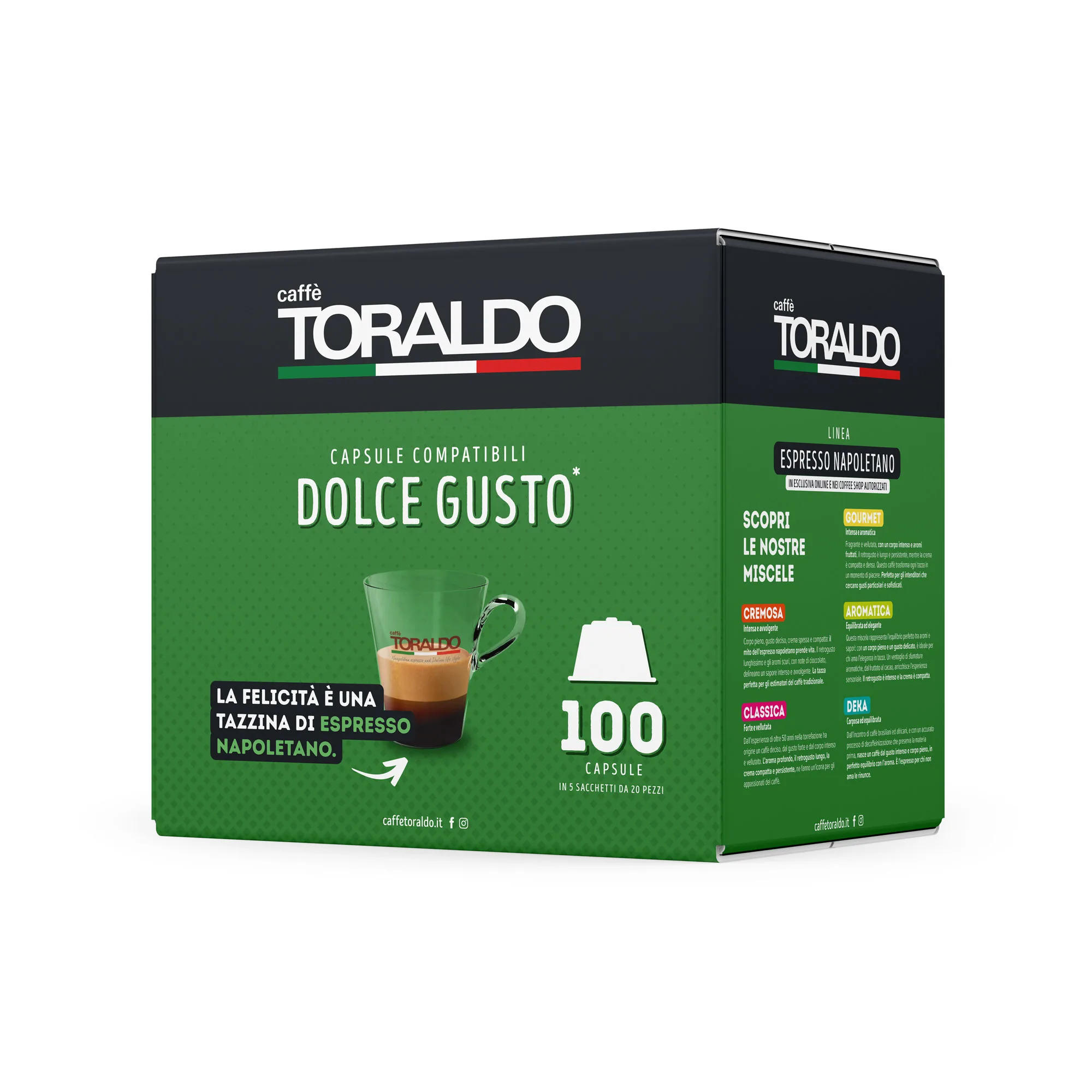 Caffè Toraldo Miscela Gourmet – Capsule Compatibili Dolce Gusto – Espresso Cremoso e Bilanciato – Gusto Italiano Autentico - immagine 1