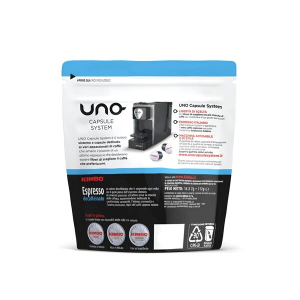 Caffè Kimbo Decaffeinato - Capsule Compatibili Uno System – Gusto Ricco Senza Caffeina - immagine 4