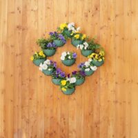 Bama Gerla Puzzle – Set 6 Vasi da Parete Componibili Colore Muschio per Piante da Interni ed Esterni - immagine 4