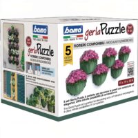 Bama Gerla Puzzle – Set 6 Vasi da Parete Componibili Colore Muschio per Piante da Interni ed Esterni - immagine 7