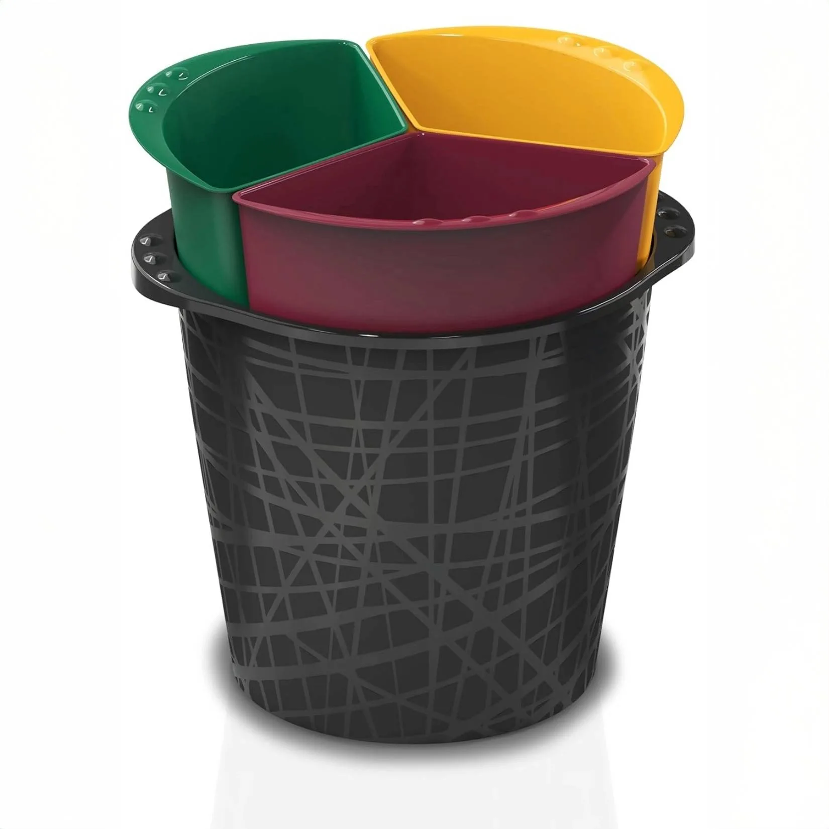 Contenitore multiscomparto su ruote per raccolta differenziata Bama Triciclo Contenitore multiscomparto su ruote per raccolta differenziata Bama Triciclo