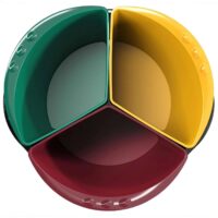 Bama Triciclo Cestino Raccolta Differenziata – Contenitore Multiscomparto per Rifiuti Domestic - immagine 3