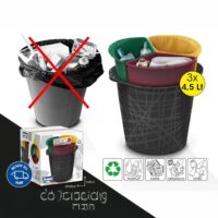 Bama Triciclo Cestino Raccolta Differenziata – Contenitore Multiscomparto per Rifiuti Domestic - immagine 5