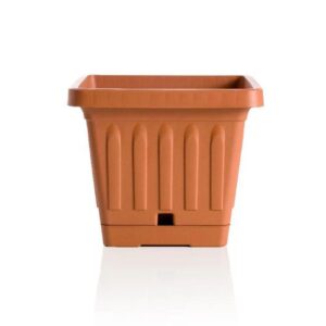 Vaso quadrato 50×50 cm con sottovaso integrato