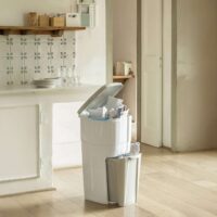 Bama – Pattumiera Differenziata Trypla – Contenitore Triplo Bianca per Raccolta Rifiuti in Casa o Ufficio - immagine 4
