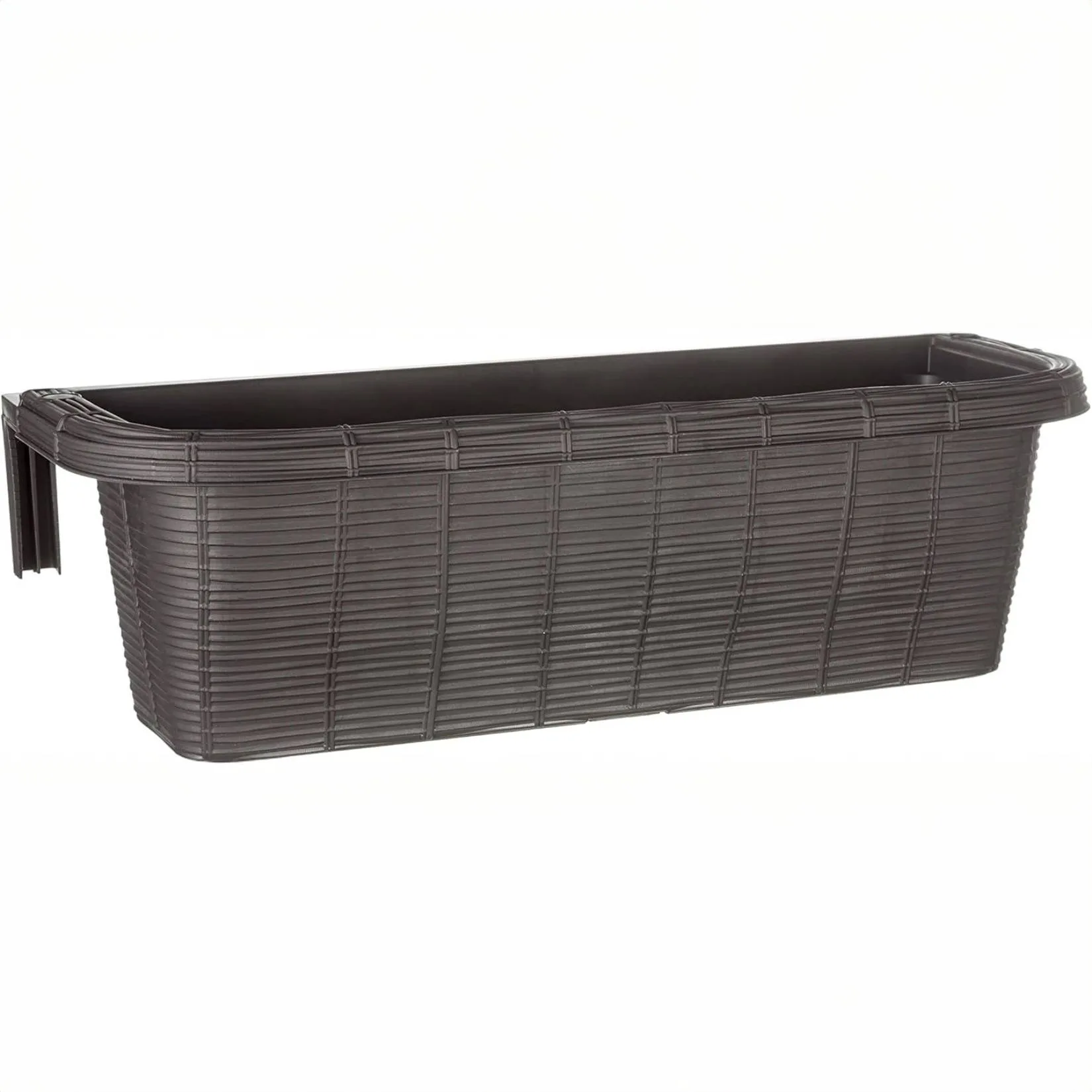 Fioriera da balcone effetto paglia antracite Bama