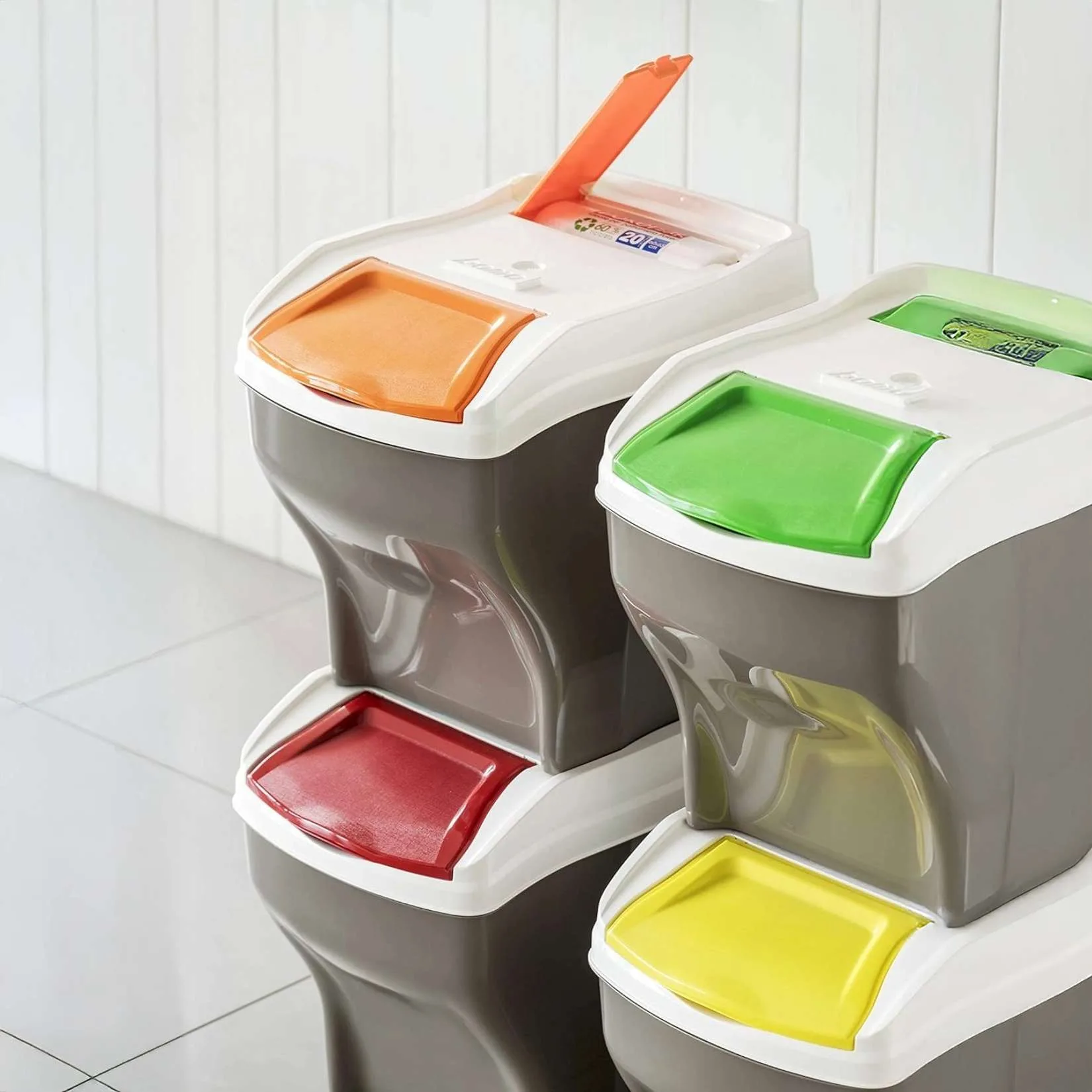 Bama Poker Plus 4 Pattumiere 27?L Modulare Salvaspazio - immagine 3