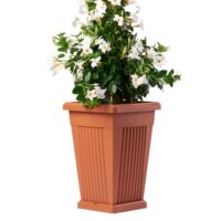 Bama Vaso Piramide con Sottovaso 40x40x59 cm – Colore Terracotta, per Interno ed Esterno - immagine 3