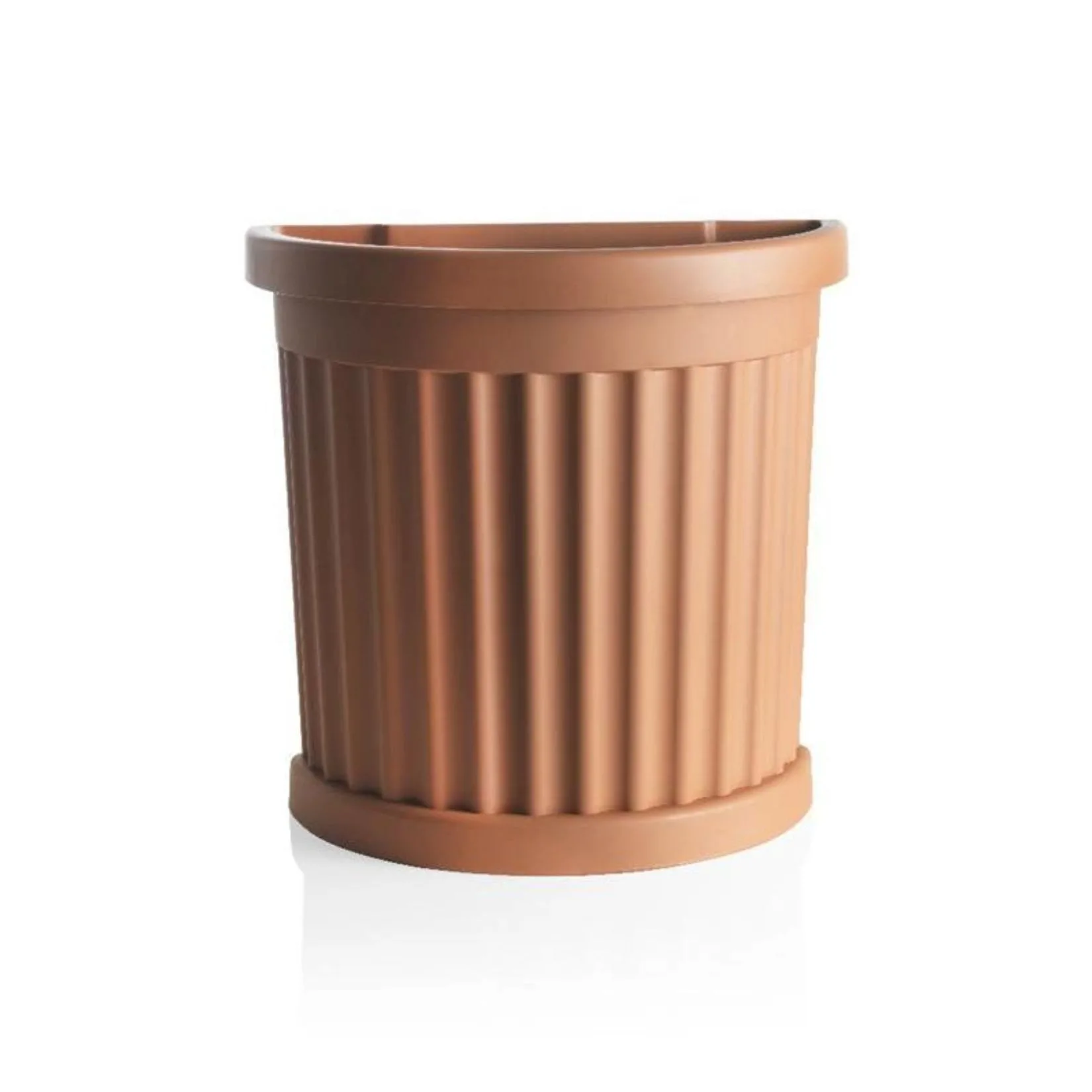 Vaso Roma 52×27×49 cm in resina effetto terracotta con sottovaso integrato