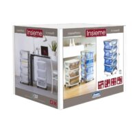 Bama Insieme 4 Cassetti con Ruote – Cassettiera Salvaspazio 36x40x62 cm, Colore Bianco, Pratica e Versatile - immagine 3