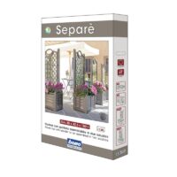 Bama Fioriera con Spalliera Separè in Resina – 80x42,5x150 cm, Colore Ferro Battuto, per Esterni e Giardini - immagine 5