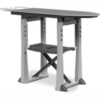 Bama Trend Asse da Stiro Grigio – 137x40x92 cm, Pieghevole e Regolabile in Altezza, Stabile e Salvaspazio - immagine 2