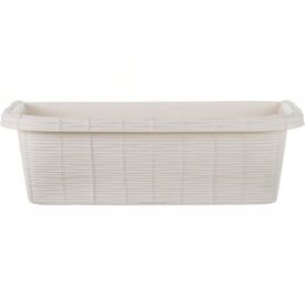 Fioriera Rettangolare 60×20×18,5 cm in resina panna