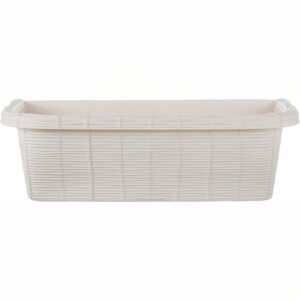 Fioriera Rettangolare 60×20×18,5 cm in resina panna