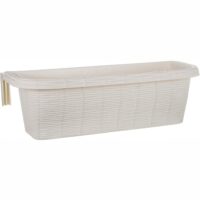 Bama Fioriera Rondine 60x20x18,5 cm – Vaso da Balcone in Resina Colore Panna, Elegante e Resistente per Esterni - immagine 2