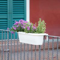 Bama Fioriera Rondine 60x20x18,5 cm – Vaso da Balcone in Resina Colore Panna, Elegante e Resistente per Esterni - immagine 3