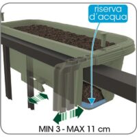 Bama Fioriera Rondine 60x20x18,5 cm – Vaso da Balcone in Resina Colore Panna, Elegante e Resistente per Esterni - immagine 5