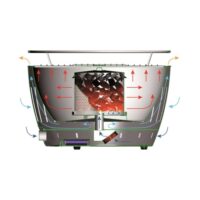 LotusGrill XL Rosso 43,5 cm – Barbecue a Carbone con Ventola, Batterie e Cavo USB, Pronto all’Uso per Esterni - immagine 4