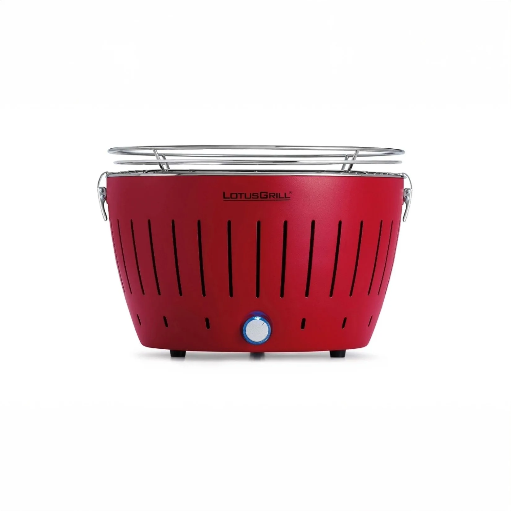 Barbecue portatile a carbone con ventola USB – LotusGrill 35 cm rosso