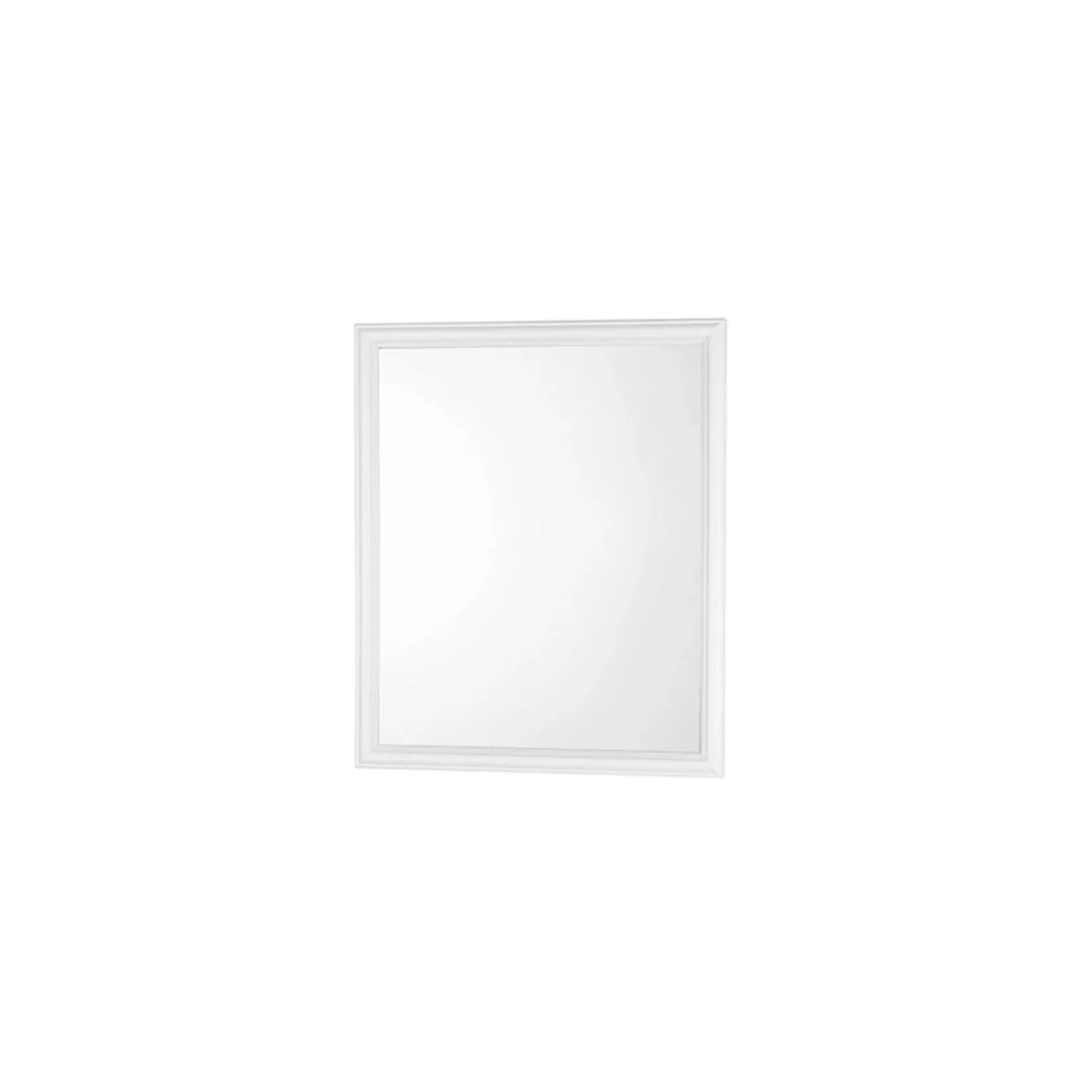 Specchio da bagno rettangolare 50x60 cm con cornice in ABS bianco