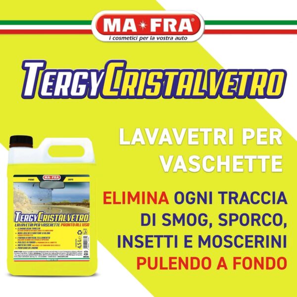 Ma-Fra Tergy Cristalvetro 4.5L – Liquido Lavavetri Auto Concentrato, Pulizia Profonda e Brillantezza - immagine 2