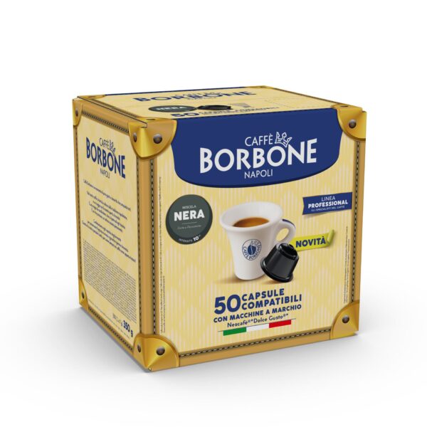 Capsule Caffè Borbone Nera Compatibili Dolce Gusto – Box da 50 Pezzi – Gusto Forte e Persistente per Macchine Nescafé®* - immagine 2