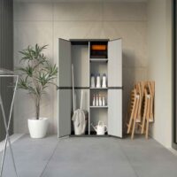 Mongardi – Armadio Portascope Mongardi 7810C04 Grigio – 68x39,5x168 cm – Robusto, Salvaspazio e Facile da Montare - immagine 4