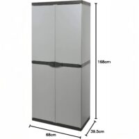 Mongardi – Armadio Portascope Mongardi 7810C04 Grigio – 68x39,5x168 cm – Robusto, Salvaspazio e Facile da Montare - immagine 6