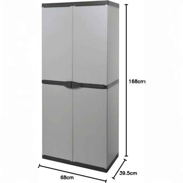 Mongardi – Armadio Portascope Mongardi 7810C04 Grigio – 68x39,5x168 cm – Robusto, Salvaspazio e Facile da Montare - immagine 6