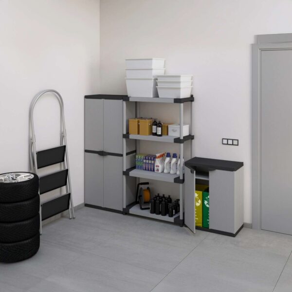 Mongardi 7818C04 Armadio Raccolta Differenziata 2 Ante con 3 Borse – 68x39,5x85 cm – Pratico, Compatto e Facile da Pulire - immagine 4