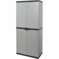 Mongardi Armadio in Resina 2 Ante con Ripiani – 68x40x165 cm – Per Interno ed Esterno, Robusto e Facile da Montare - immagine 3