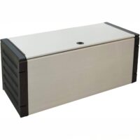 Mongardi 7825C04 Panca Raccolta Differenziata Grigio/Nero – 85x34x39 cm – Resistente, Salvaspazio, per Interno ed Esterno - immagine 2