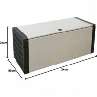 Mongardi 7825C04 Panca Raccolta Differenziata Grigio/Nero – 85x34x39 cm – Resistente, Salvaspazio, per Interno ed Esterno - immagine 3