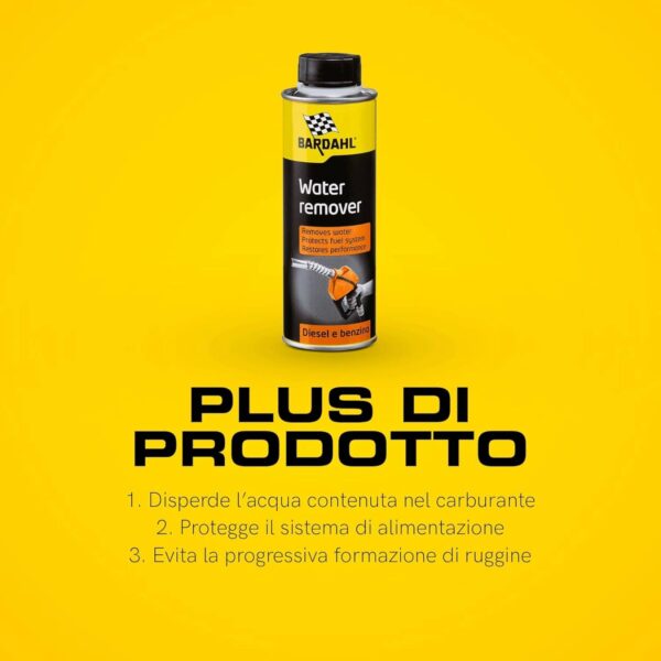 Bardahl Water Remover 300 ml – Additivo Carburante Antiumidità per Benzina e Diesel, Protezione Contro la Condensa e la Corrosione - immagine 2