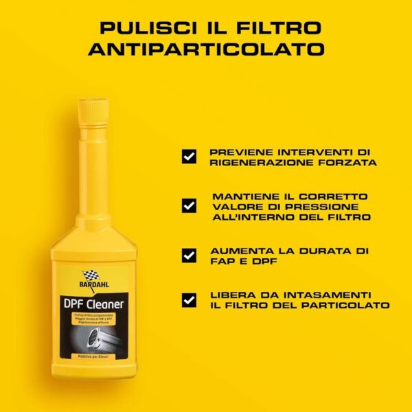 Bardahl DPF Cleaner 250 ml – Additivo Rigenerante per Filtro Antiparticolato Diesel, Pulizia Efficace Senza Smontaggio - immagine 2