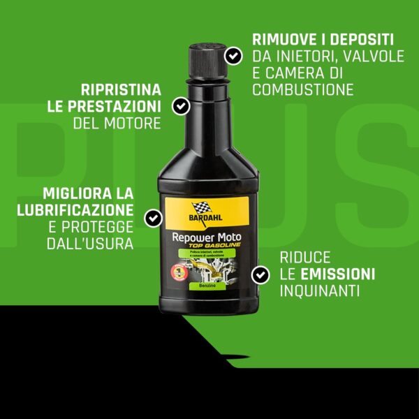 Bardahl Repower Moto Top Gasoline 150 ml – Additivo Benzina Moto per Migliorare Prestazioni, Pulizia e Combustione Ottimale - immagine 3