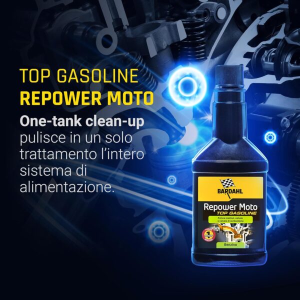 Bardahl Repower Moto Top Gasoline 150 ml – Additivo Benzina Moto per Migliorare Prestazioni, Pulizia e Combustione Ottimale - immagine 6
