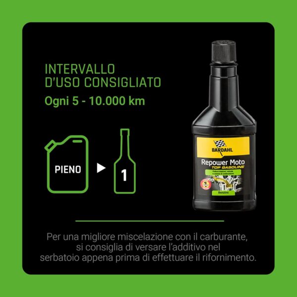 Bardahl Repower Moto Top Gasoline 150 ml – Additivo Benzina Moto per Migliorare Prestazioni, Pulizia e Combustione Ottimale - immagine 8