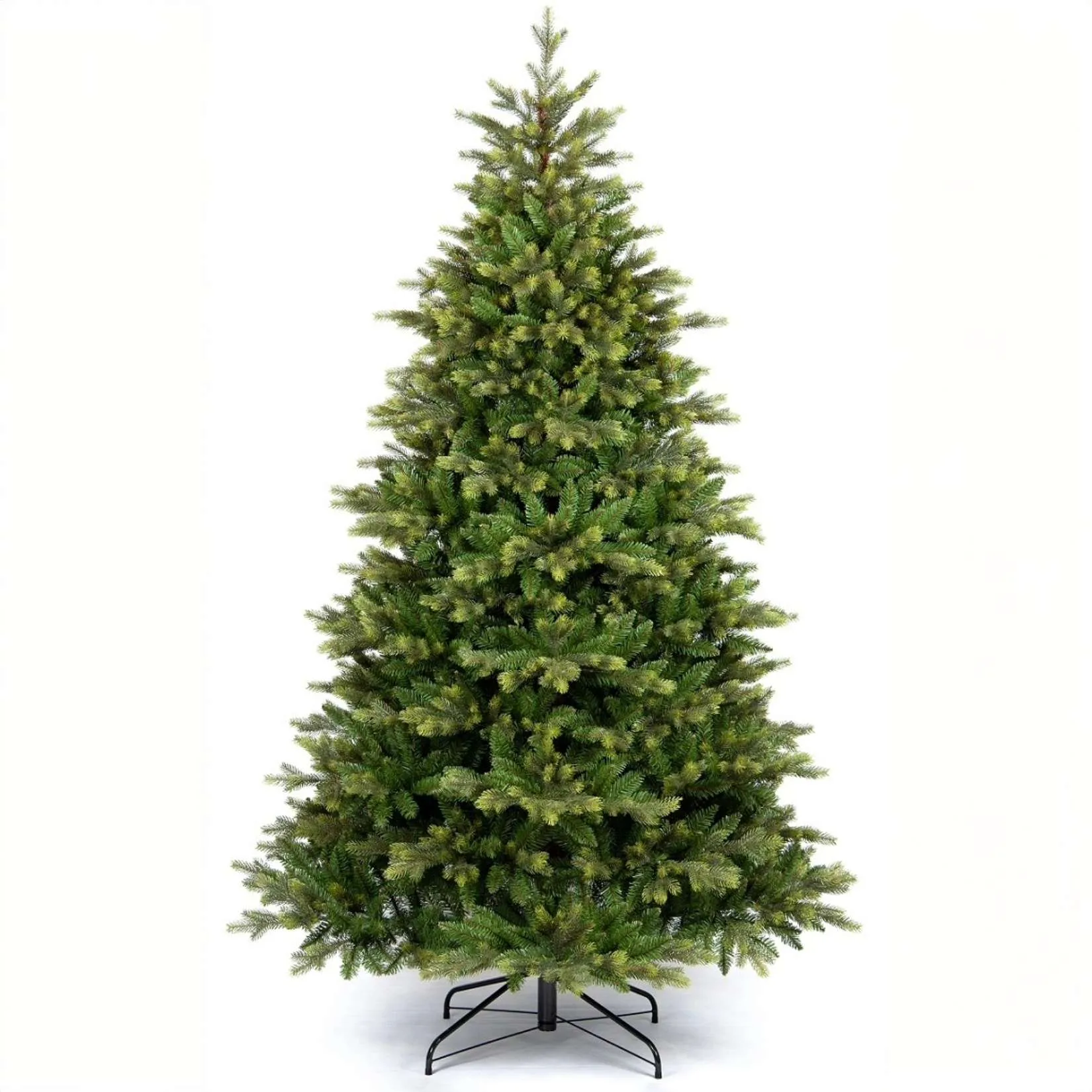 Albero di Natale Louvre 210 cm PE‑PVC folto base metallo