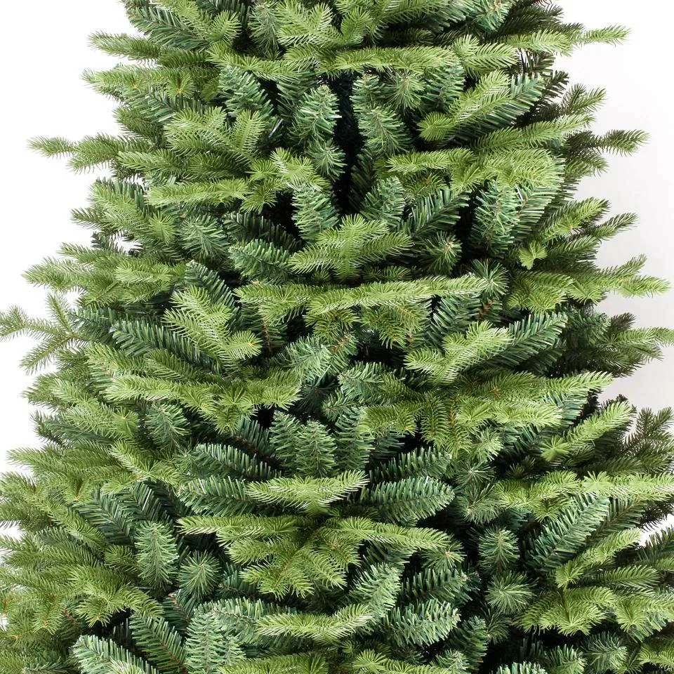 Albero di Natale Rosario 180 cm Realistico in PE+PVC – 966 Rami Folti, Montaggio Ombrello, Diametro 109 cm - immagine 2