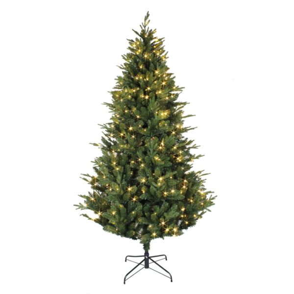 Albero di Natale Rosario 180 cm Realistico in PE+PVC – 966 Rami Folti, Montaggio Ombrello, Diametro 109 cm - immagine 4