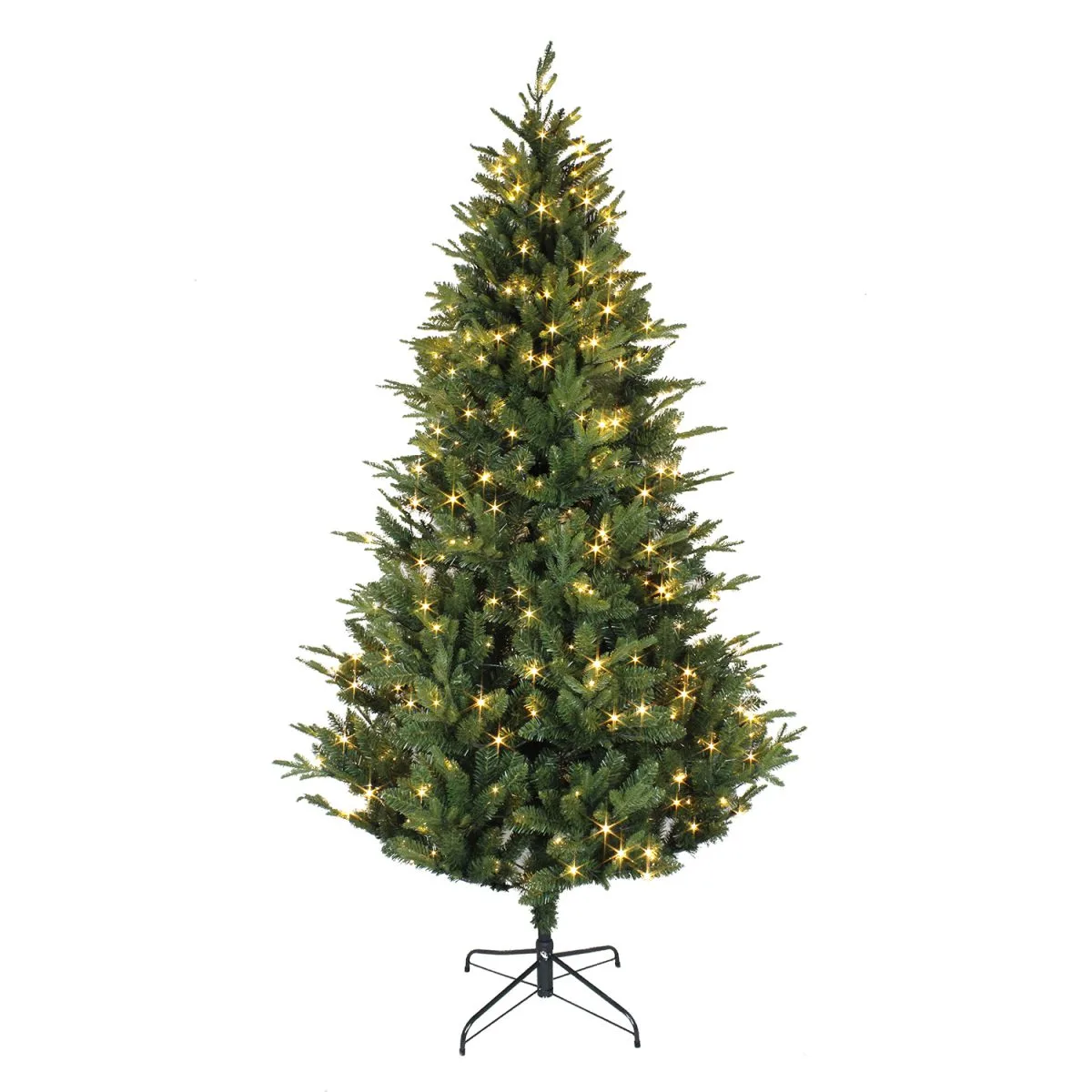 Albero di Natale Rosario 180 cm Realistico in PE+PVC – 966 Rami Folti, Montaggio Ombrello, Diametro 109 cm - immagine 4